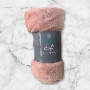 Comfort Bay Soft Throw Blanket - Pink